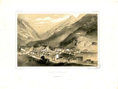 Vue générale de Cauterets (Hautes-Pyrénées -Vallée de St. Savin) - Fonds Ancely - B315556101 A GORSE 9 014