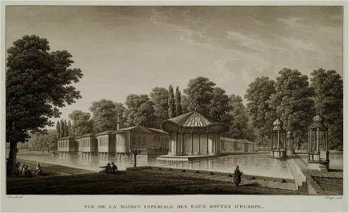 Vue de la maison impériale des eaux douces d'Europe - Pertusier Charles - 1817