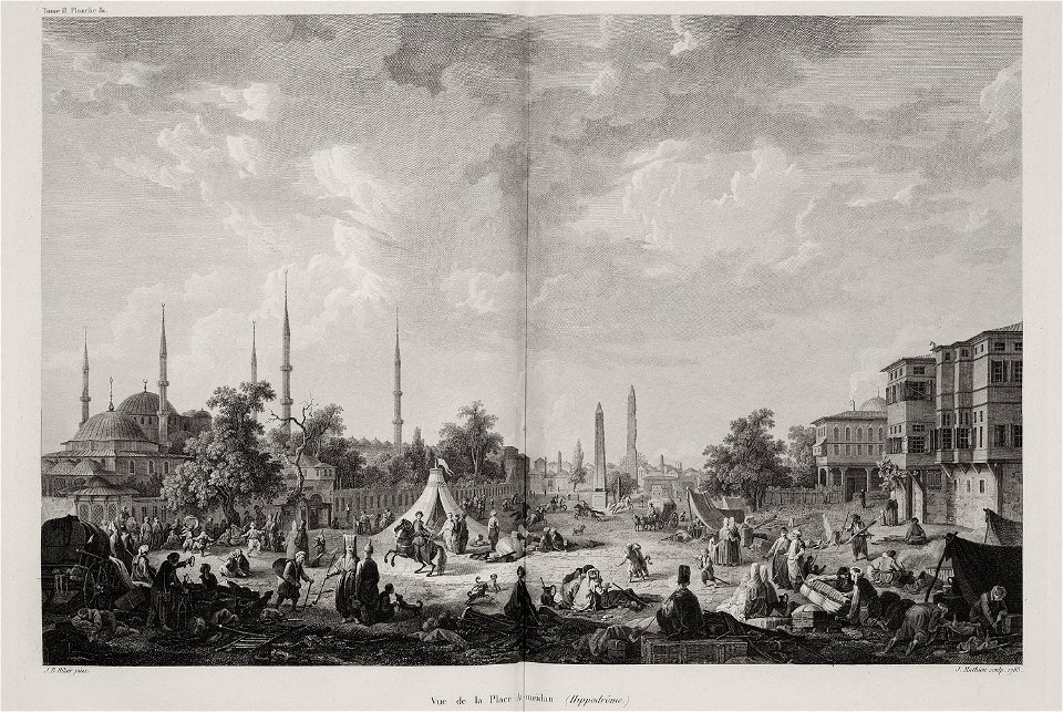 Vue de la Place de At-meïdan - Choiseul-gouffier Gabriel Florent Auguste De - 1822