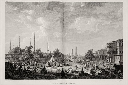 Vue de la Place de At-meïdan - Choiseul-gouffier Gabriel Florent Auguste De - 1822