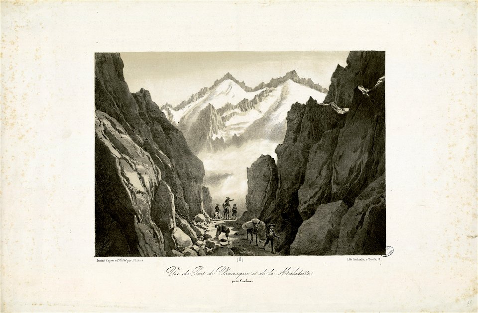 Vue du Port de Venasque et de la Maladette, près Luchon - Fonds Ancely - B315556101 A LATOUR 008