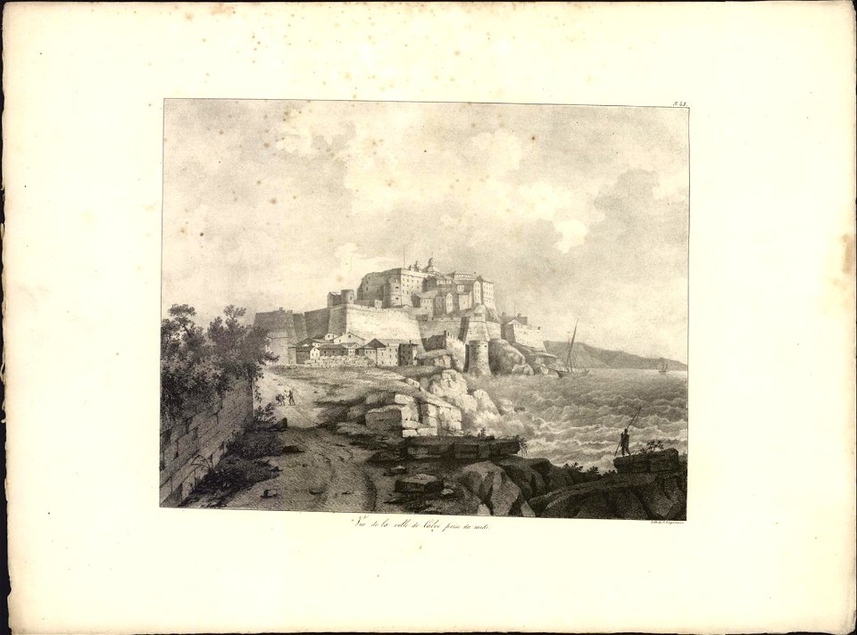 Vue de la ville de Calvi prise du midi, objectnr A 59344
