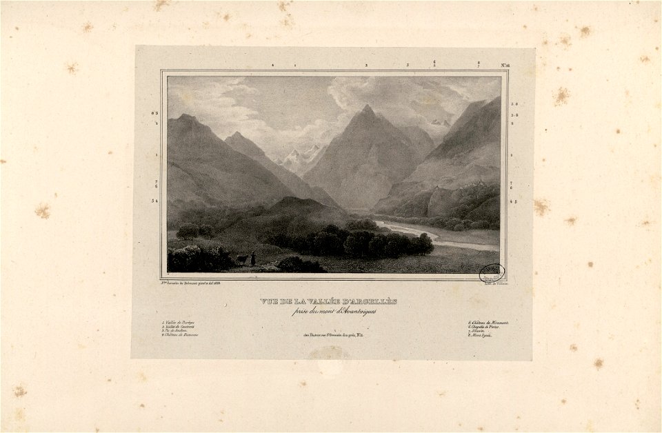 Vue de la vallée d' Argellès (i.e. Argelès) prise du mont d'Avantaigues - Fonds Ancely - B315556101 A SARAZINDEBELMONT 015