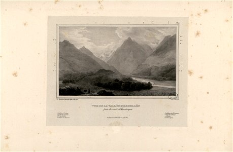 Vue de la vallée d' Argellès (i.e. Argelès) prise du mont d'Avantaigues - Fonds Ancely - B315556101 A SARAZINDEBELMONT 015