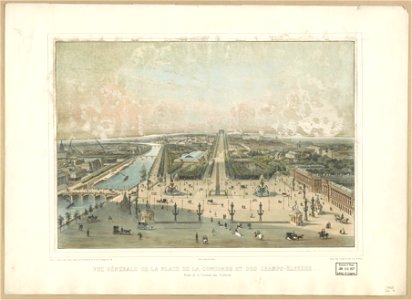 Vue générale de la place de la concorde et des champs-élysées. Prise de la terrasse des tuilleries LCCN2003679921