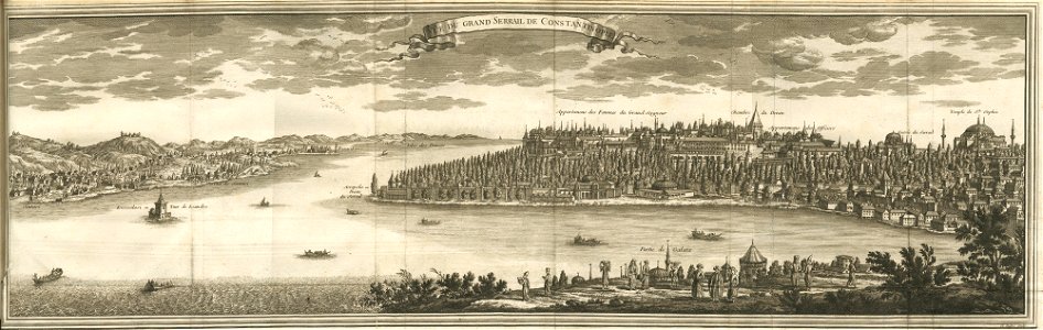 Vue du Grand Sérail de Constantinople - Guer Jean-antoine - 1746