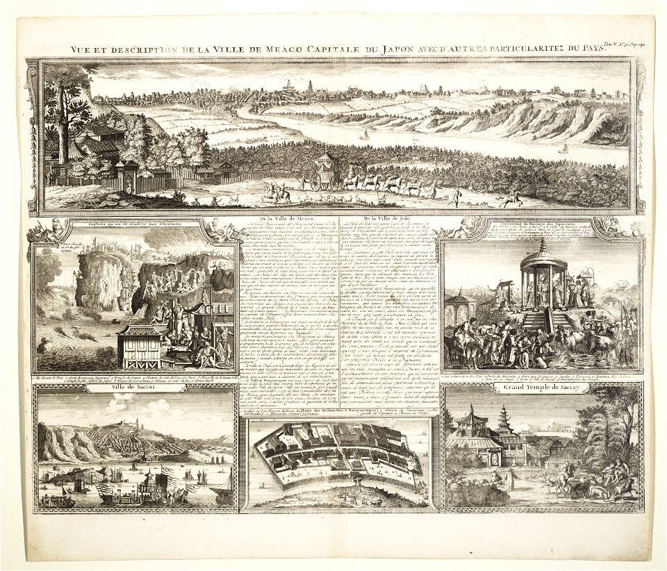 Vue et description de la ville de Meaco capitale du Japon avec d'autres particularitez du pays LCCN2010650661