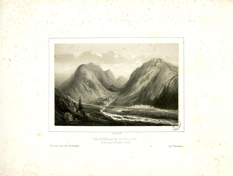 Vue générale de la Raillère, le pré, le Petit St. Sauveur et le Bain - Fonds Ancely - B315556101 A LALANNE 1 001