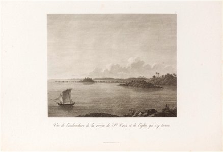 Vue de l´embouchure de la rivière de Sta Cruz et de l´église qui s´y trouve, da Coleção Brasiliana Iconográfica