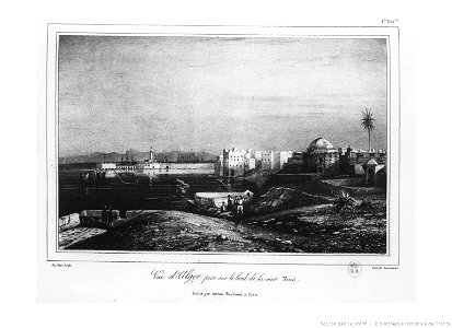Vue d'Alger, prise sur le bord de mer nord.