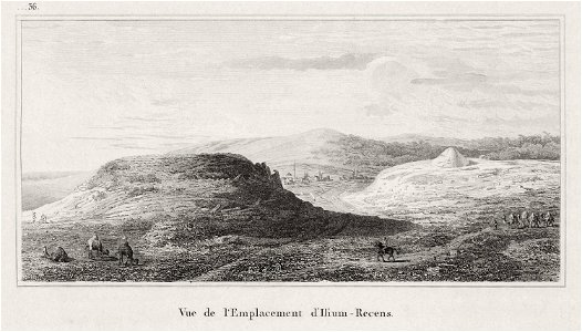 Vue de l'emplacement d'Ilium-Recens - Choiseul-gouffier Gabriel Florent Auguste De - 1822