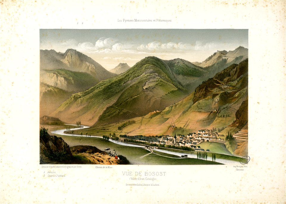 Vue de Bosost (i.e. Bossòst) (Vallée d'Aran, Catalogne) - Fonds Ancely - B315556101 A GORSE 5 004