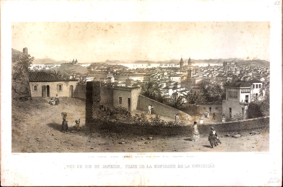 Vue de Rio de Janeiro, prise de la Montagne de la Conceição, da Coleção Brasiliana Iconográfica