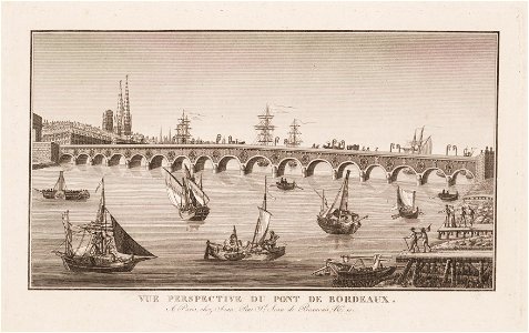 Vue perspective du pont de Bordeaux, objectnr A 14236