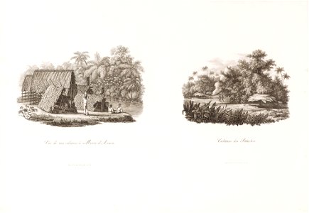 Vue des cabanes à Morro d´Arara, da Coleção Brasiliana Iconográfica