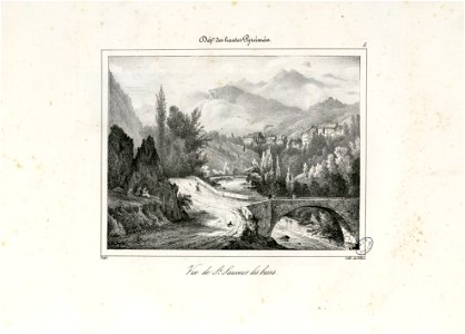 Vue de St. Sauveur les bains (Hautes Pyrénées) - Fonds Ancely - B315556101 A DEFER 008