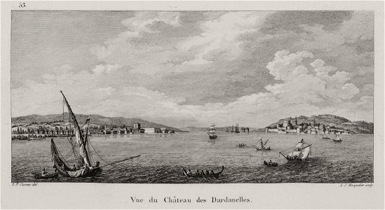 Vue du Château des Dardanelles - Choiseul-gouffier Gabriel Florent Auguste De - 1822