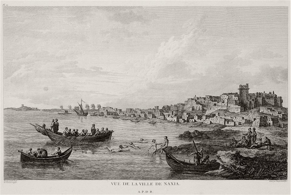 Vue de la ville de Naxia - Choiseul-gouffier Gabriel Florent Auguste De - 1782
