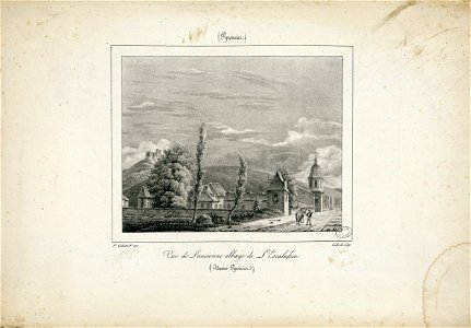 Vue de l'ancienne abbaye de l'Escaladieu (Hautes Pyrénées) - 1827 - Fonds Ancely - B315556101 A GELIBERT 1 002
