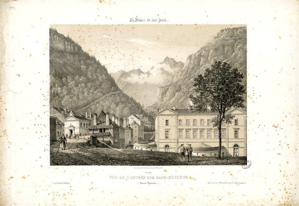 Vue de l'entrée des Eaux-Chaudes (Basses-Pyrénées) - Fonds Ancely - B315556101 A MERCEREAU 7 095