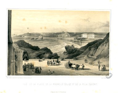 Vue de la Place de la Nouvelle Eglise et de la Villa Eugénie - Fonds Ancely - B315556101 A HENNEBUTTE 1 1 061