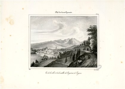 Vue de la ville et de la vallée de Bagnères de Bigorre (Hautes Pyrénées) - Fonds Ancely - B315556101 A DEFER 043