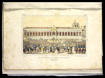 Vue de l'extérieur de la galerie de l'acclamation - du Roi D. Jean VI (à Rio de Janeiro) (1), da Coleção Brasiliana Iconográfica