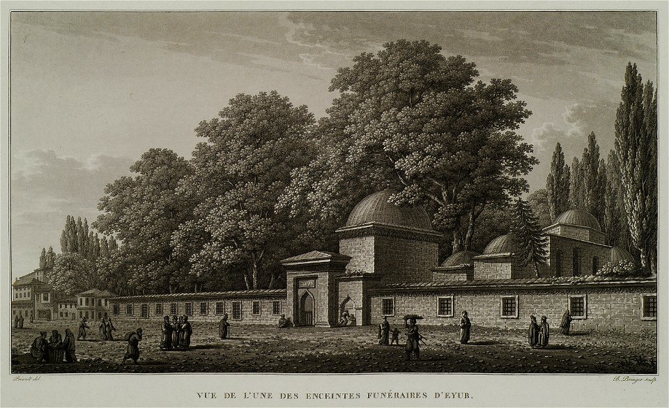 Vue de l'une des enceintes funéraires d'Eyub - Pertusier Charles - 1817