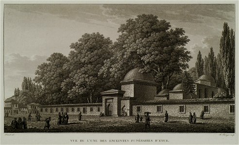 Vue de l'une des enceintes funéraires d'Eyub - Pertusier Charles - 1817