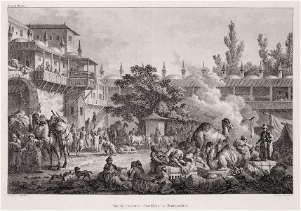 Vue de l'intérieur d'un Khan ou Kiarvansérai - Choiseul-gouffier Gabriel Florent Auguste De - 1809