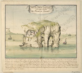 Vue de l'île et forteresse de Bass Rock en Écosse (original)
