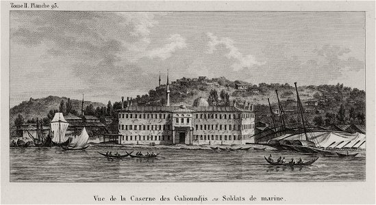 Vue de la Caserne des Galioundjis ou Soldats de marine - Choiseul-gouffier Gabriel Florent Auguste De - 1822