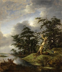 Roelof Jansz. van Vries - Wooded landscape with a river. Free illustration for personal and commercial use.