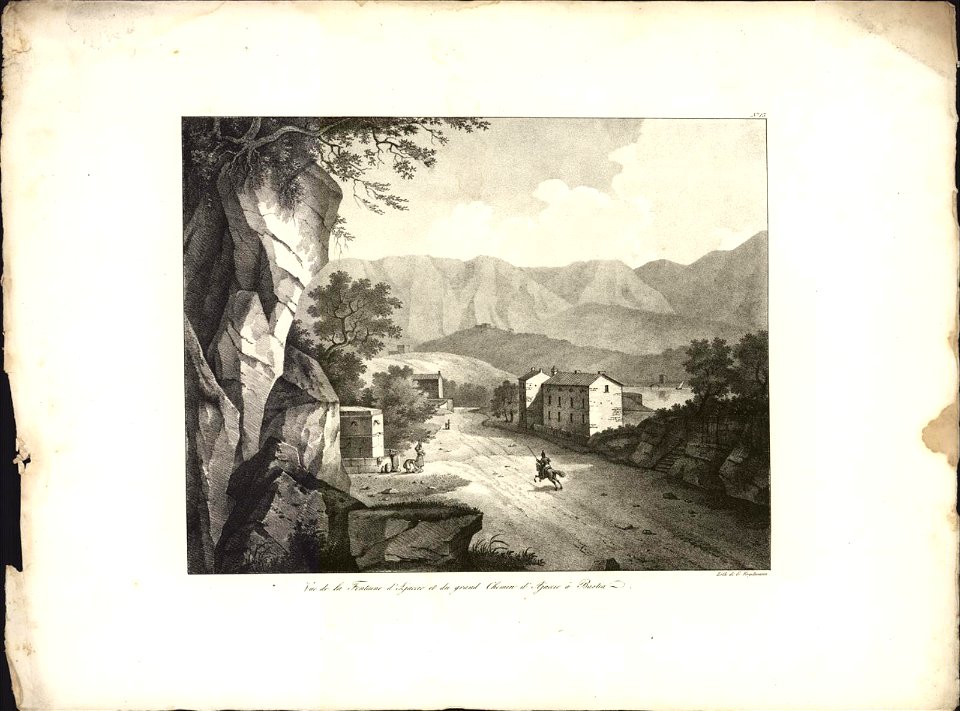Vue de la Fontaine d'Ajaccio et du grand Chemin d'Ajaccio à Bastia, objectnr A 59315