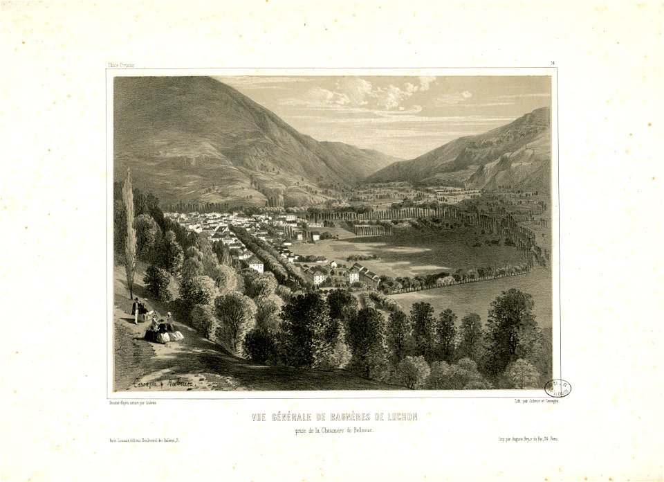 Vue générale de Bagnères de Luchon prise de la Chaumière de Bellevue (14) - Fonds Ancely - B315556101 A AUBRUN 2 006