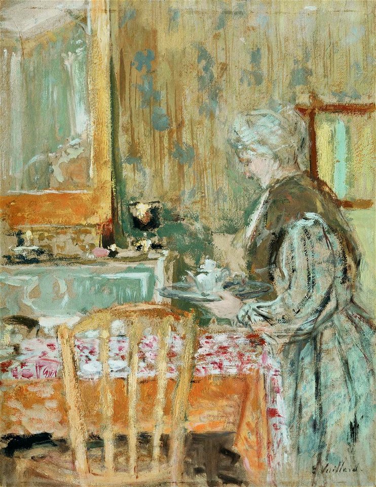 Vuillard - La Mère de l'artiste servant le thé, vers 1900