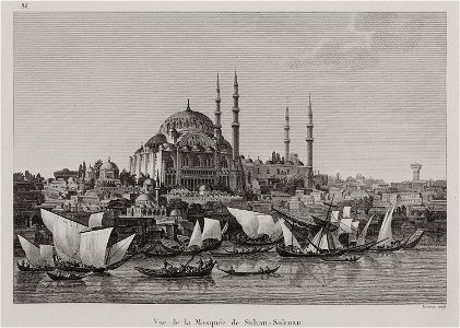 Vue de la Mosquée de Sultan-Soliman - Choiseul-gouffier Gabriel Florent Auguste De - 1822