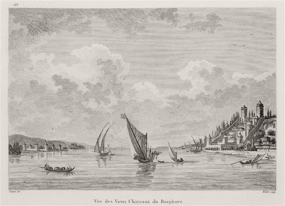 Vue des vieux Châteaux du Bosphore - Choiseul-gouffier Gabriel Florent Auguste De - 1822