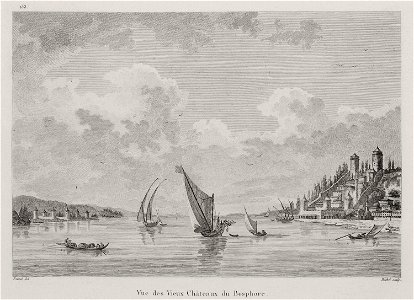 Vue des vieux Châteaux du Bosphore - Choiseul-gouffier Gabriel Florent Auguste De - 1822