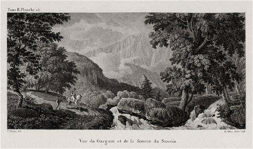 Vue du Gargare et de la Source de Simoïs - Choiseul-gouffier Gabriel Florent Auguste De - 1809