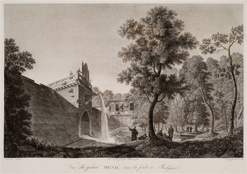 Vue du grand Bend, dans la forêt de Belgrade - Melling Antoine Ignace - 1819