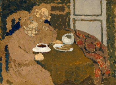 Two Women Drinking Coffee A21364