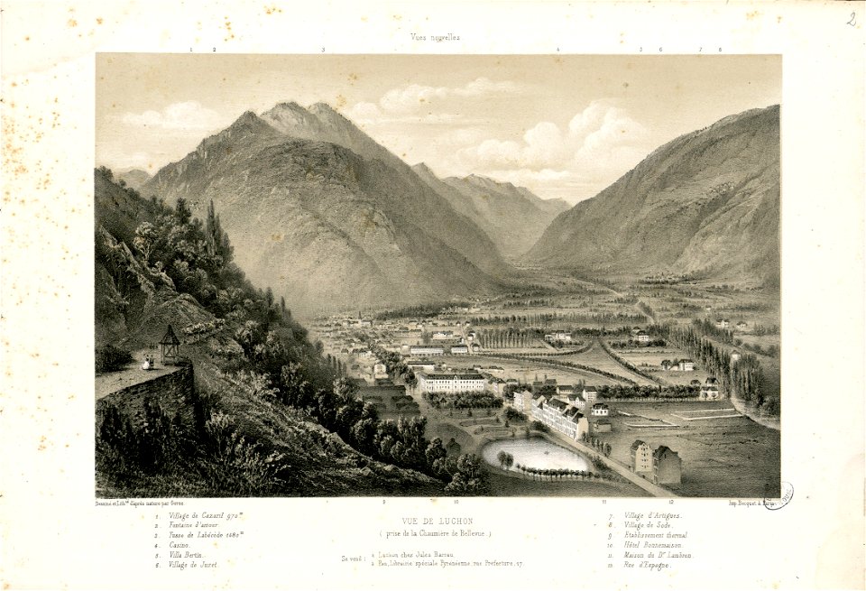 Vue de Luchon (prise de la Chaumière de Bellevue) - Fonds Ancely - B315556101 A GORSE 7 003