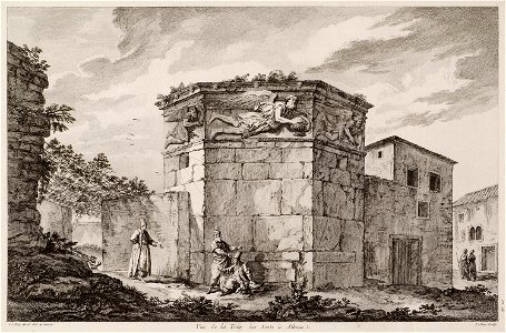 Vue de la Tour de Vents à Athene - Le Roy Julien David - 1770