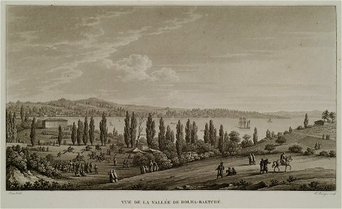 Vue de la valée de Dolma-Baktché - Pertusier Charles - 1817