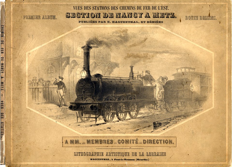 Vues des stations des chemins de fer de l'Est. Section de Nancy à Metz. RES MUT 2917