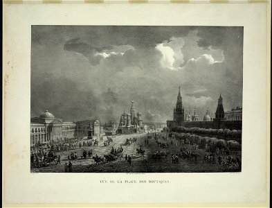 Vue de la place des boutiques - Cadolle delt. ; lithe. par Deroy. LCCN2009633656