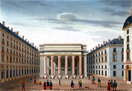 Vue du Théâtre Italien - NYPL Digital Collections