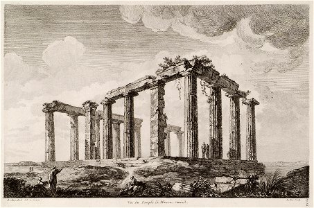 Vue du temple de Minerve Suniade - Le Roy Julien David - 1770