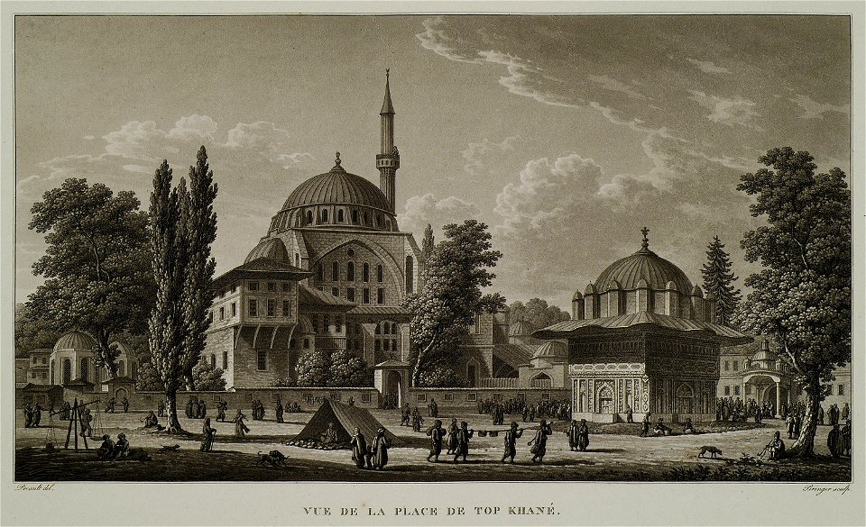 Vue de place de Top Khané - Pertusier Charles - 1817